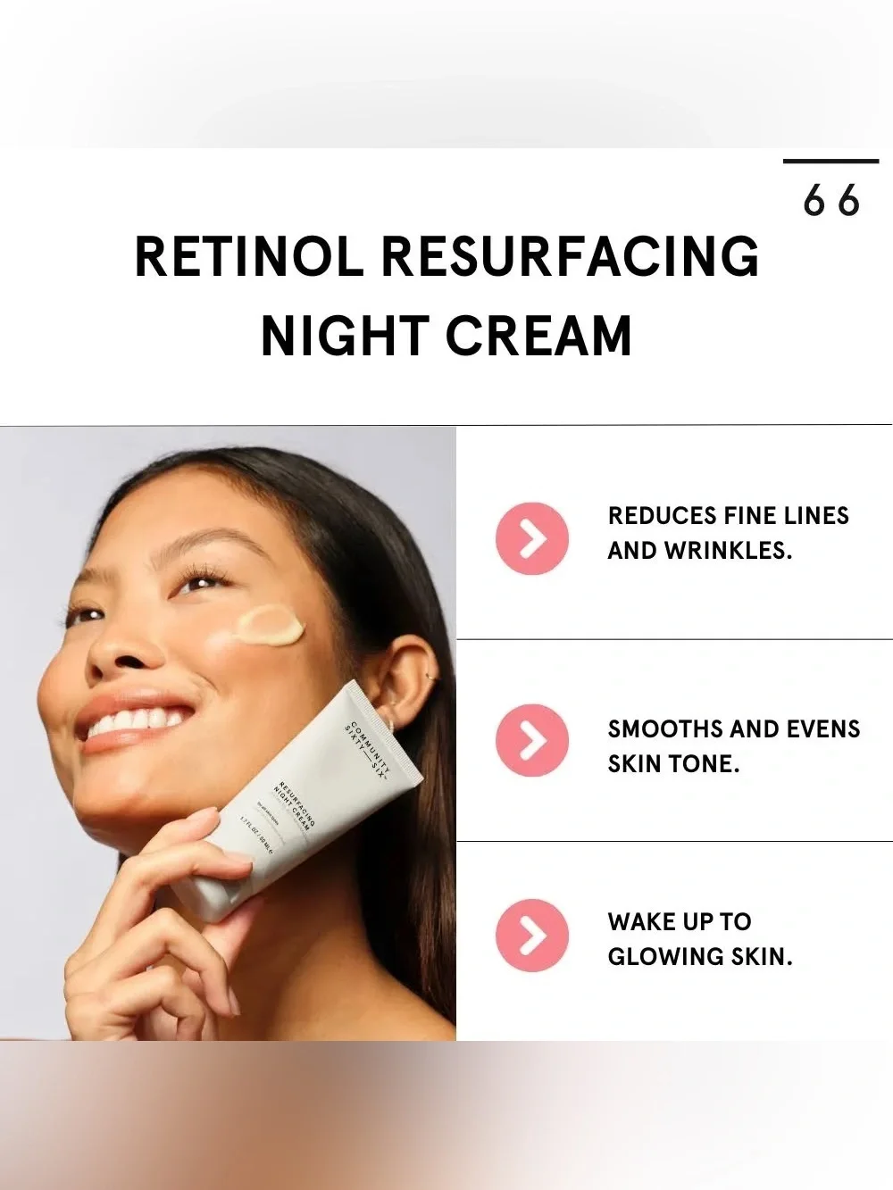 Community Sixty-Six Resurfacing Night Cream (1.7 oz / 50 ml) ✨